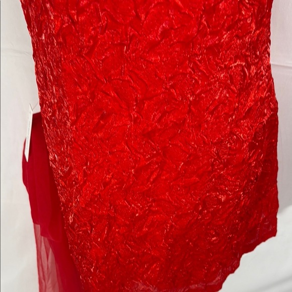 For Love & Lemons Red Textured Mini Dress M Bow - Picture 5 of 11